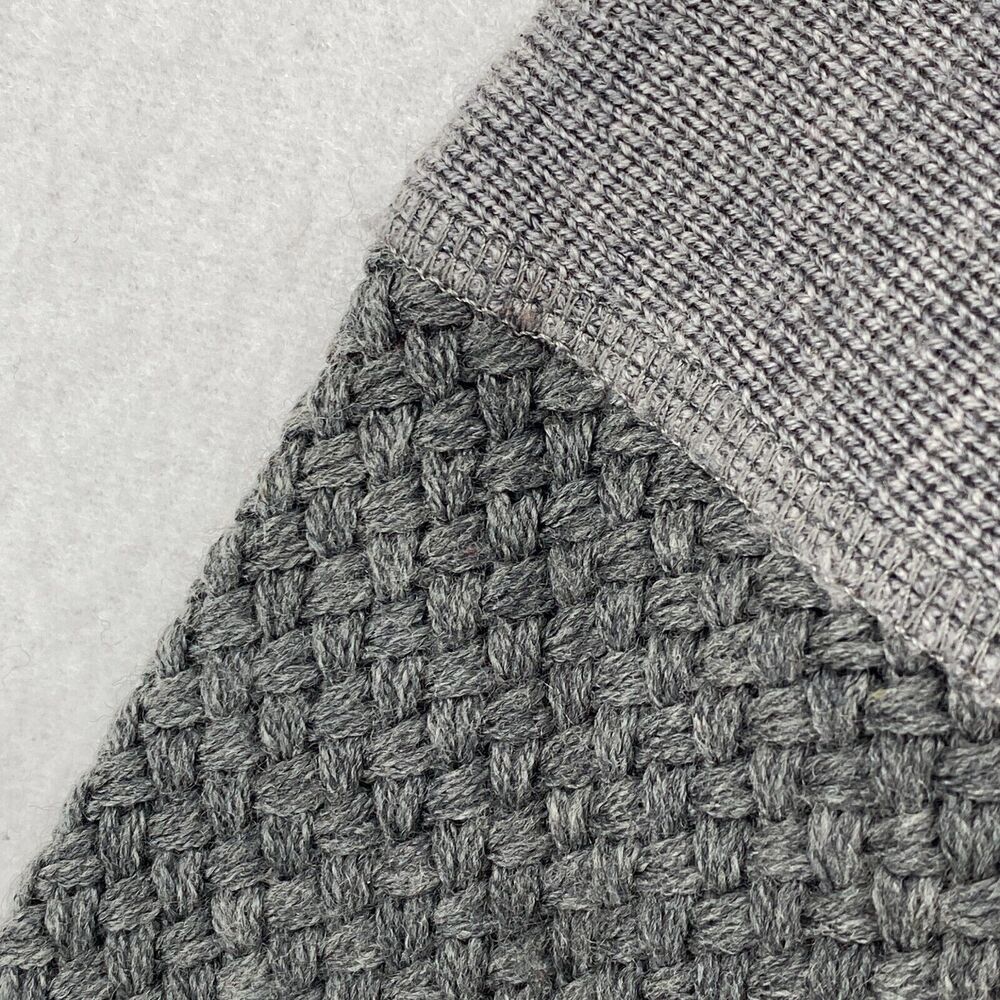 FISHER FOUND Sweater S EILEEN FISHER Patchwork Crafted Jumper Crochet Gray USA - Picture 5 of 13